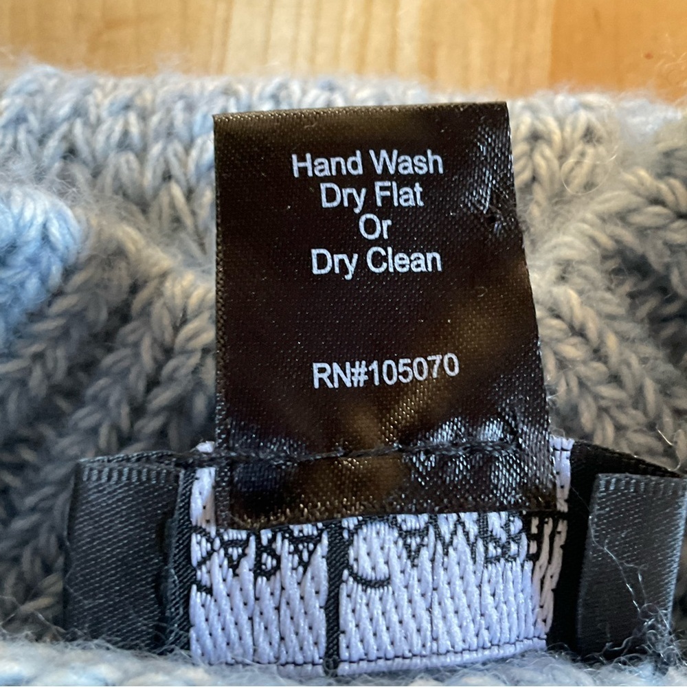 Sarah Campbell Chunky Cable Knit Sweater Blue Cotton Blend Cozy Pullover L - Picture 13 of 16